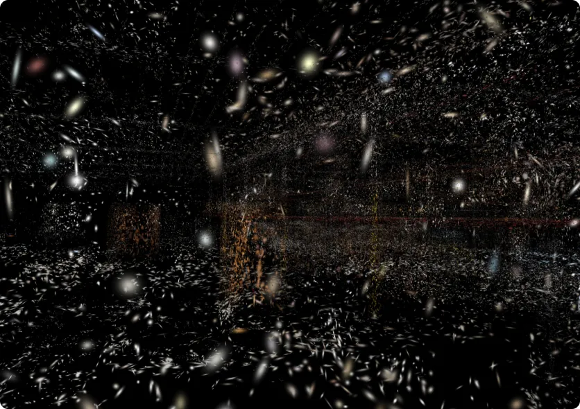 Neural point-cloud reconstruction of a warehouse interior from Claryo's World Model